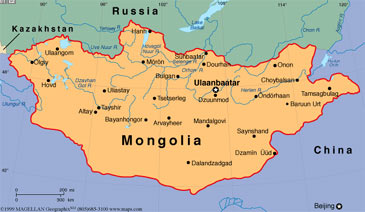 Mongolei.name - Land und Leute - Karte